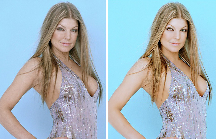 Звезды до и после фотошопа: Стейси Фергюсон (Fergie)